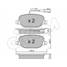 822-704-1 CIFAM Комплект тормозных колодок, дисковый тормоз