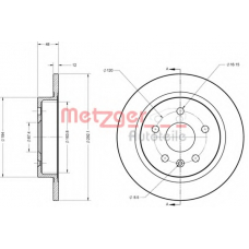 6110188 METZGER Тормозной диск