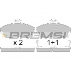 BP2502 BREMSI Комплект тормозных колодок, дисковый тормоз