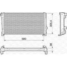 350213199000 MAGNETI MARELLI Радиатор, охлаждение двигателя