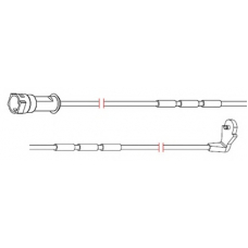 8127 CARRAB BRAKE PARTS Сигнализатор, износ тормозных колодок