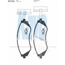 BP-1003 KAVO PARTS Комплект тормозных колодок, дисковый тормоз