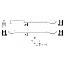 0 986 356 828 BOSCH Комплект проводов зажигания