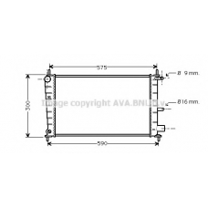 FDA2217 AVA Радиатор, охлаждение двигателя