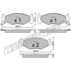 298.0 TRUSTING Комплект тормозных колодок, дисковый тормоз