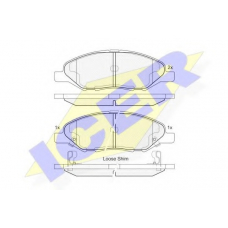 182074 ICER Комплект тормозных колодок, дисковый тормоз
