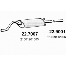 22.7007 ASSO Глушитель выхлопных газов конечный
