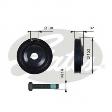 TVD1035A GATES Ременный шкив, коленчатый вал