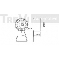 SK208158/2 SK Натяжной ролик, ремень грм