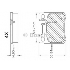 F 03B 150 247 BOSCH Комплект тормозных колодок, дисковый тормоз