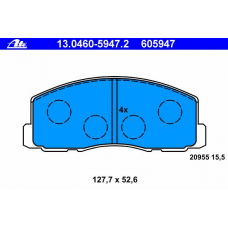 13.0460-5947.2 ATE Комплект тормозных колодок, дисковый тормоз