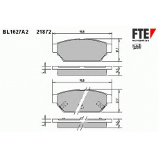 BL1626A2 FTE Комплект тормозных колодок, дисковый тормоз