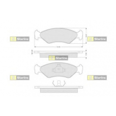 BD S040 STARLINE Комплект тормозных колодок, дисковый тормоз