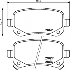 8DB 355 014-331 HELLA PAGID Комплект тормозных колодок, дисковый тормоз