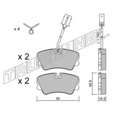 067.0 TRUSTING Комплект тормозных колодок, дисковый тормоз