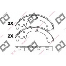 BS1161 DJ PARTS Комплект тормозных колодок
