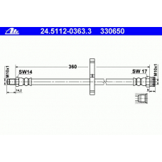 24.5112-0363.3 ATE Тормозной шланг