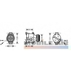 1700K103 VAN WEZEL Компрессор, кондиционер