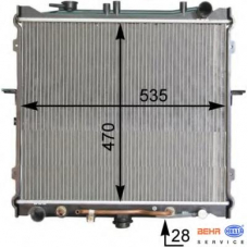 8MK 376 763-511 HELLA Радиатор, охлаждение двигателя