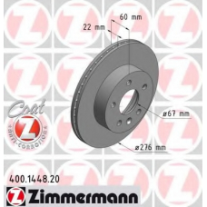 400.1448.20 ZIMMERMANN Тормозной диск