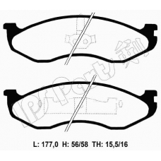 IBD-1057 IPS Parts Комплект тормозных колодок, дисковый тормоз