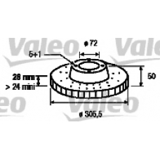 186712 VALEO Тормозной диск