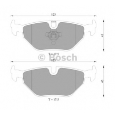 0 986 AB4 735 BOSCH Комплект тормозных колодок, дисковый тормоз