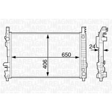 350213126300 MAGNETI MARELLI Радиатор, охлаждение двигателя