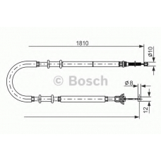 1 987 477 723 BOSCH Трос, стояночная тормозная система