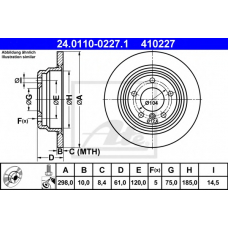 24.0110-0227.1 ATE Тормозной диск