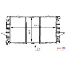 8MK 376 706-751 HELLA Радиатор, охлаждение двигателя