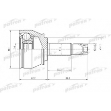 PCV1419 PATRON Шарнирный комплект, приводной вал