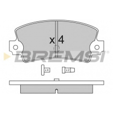 BP2114 BREMSI Комплект тормозных колодок, дисковый тормоз