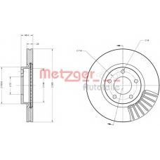 6110229 METZGER Тормозной диск