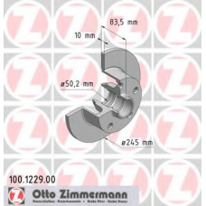 100.1229.00 ZIMMERMANN Тормозной диск