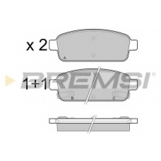 BP3406 BREMSI Комплект тормозных колодок, дисковый тормоз