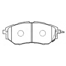 AKD-7499 ASVA Комплект тормозных колодок, дисковый тормоз