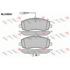 BL2590A1 FTE Комплект тормозных колодок, дисковый тормоз