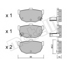 22-0362-0 METELLI Комплект тормозных колодок, дисковый тормоз