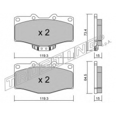 251.0 TRUSTING Комплект тормозных колодок, дисковый тормоз