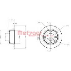 6110534 METZGER Тормозной диск