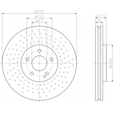 8DD 355 122-682 HELLA PAGID Тормозной диск