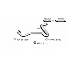 330473 ERNST Труба выхлопного газа
