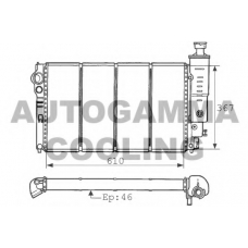 100773 AUTOGAMMA Радиатор, охлаждение двигателя