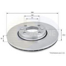 ADC0266V COMLINE Тормозной диск