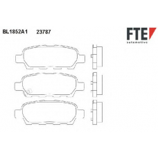 BL1852A1 FTE Комплект тормозных колодок, дисковый тормоз