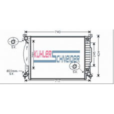 5000431 KUHLER SCHNEIDER Радиатор, охлаждение двигател