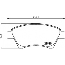 N-452 COBREQ Комплект тормозных колодок, дисковый тормоз