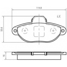 K620300 Vema Комплект тормозных колодок, дисковый тормоз