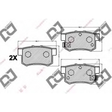 BP1026 DJ PARTS Комплект тормозных колодок, дисковый тормоз